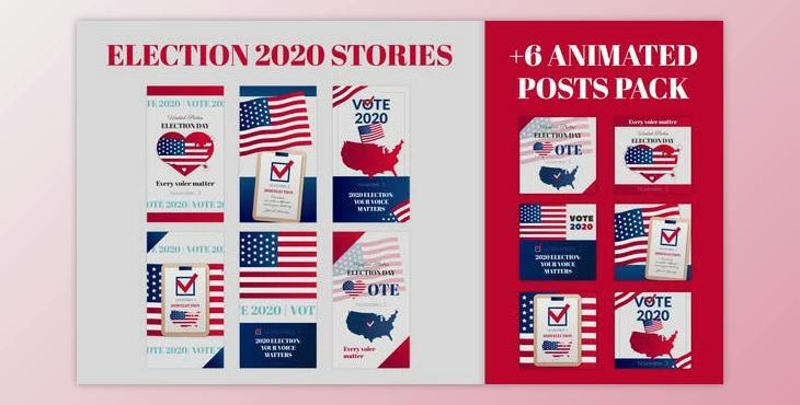Election Stories and Posts Pack (Videohive 29042680) - PR Project