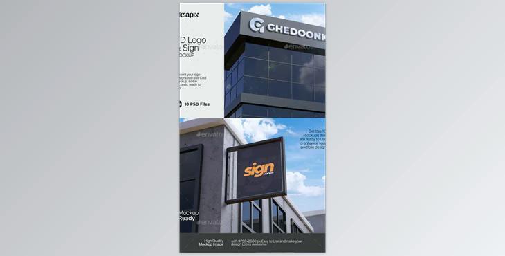 3D Logo & Sign Mockup GraphicRiver-30123795 (PSD)