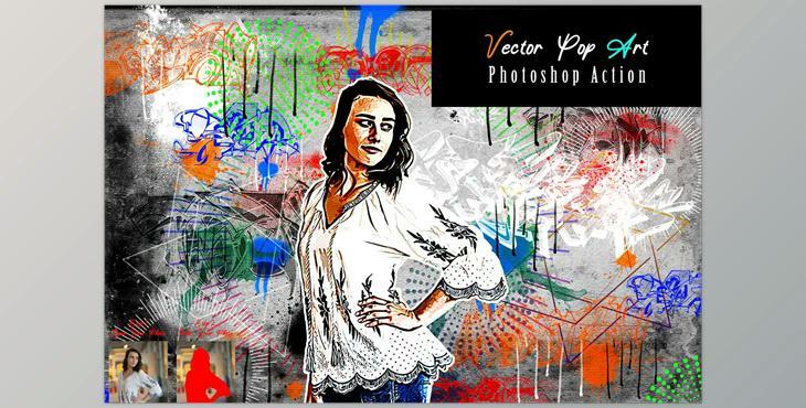 Vector Pop Art Photoshop Action CreativeMarket - 7391055