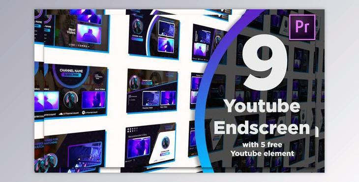 Youtube End Screens 9+5 (Videohive 28468368) - PR Project