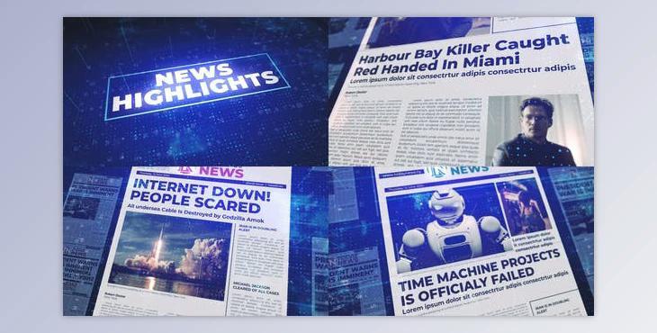 News Clips Highlights (Videohive 52480424) - AE Project