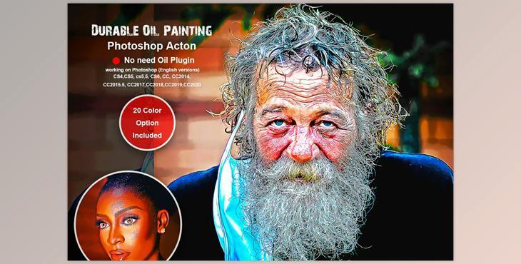 Durable Oil Painting PS Action CreativeMarket-5475013 (ATN)