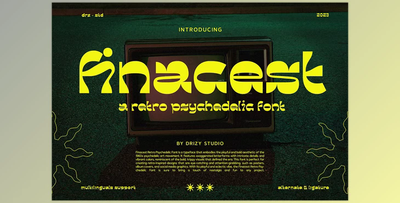 Finacest – Retro Psychedelic Font