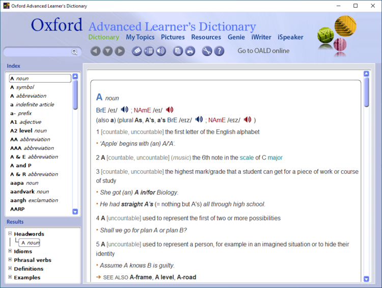 Oxford Advanced Learner’s Dictionary 1.1.2.19