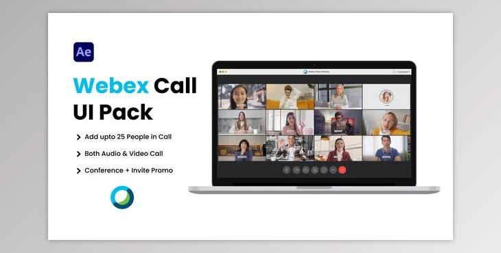 Webex Video Conference UI Pack (Videohive 42143120) - AE Project