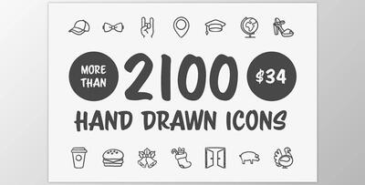 Hand drawn vector doodle icon set (CreativeMarket-1961606)