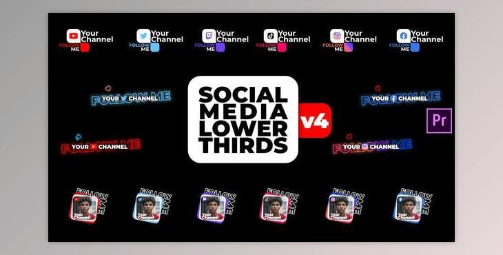 Social Media Lower Thirds v4 (Videohive 34547809) - PR Project