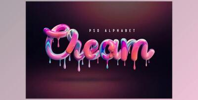Cream Alphabet (CreativeMarket-3581137)