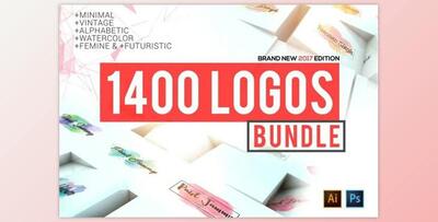 1400 Logos Mega Bundle Pack – CreativeMarket 1312306 (DOC)