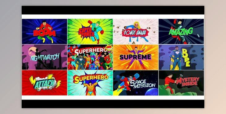 Super Comic Titles (Videohive 36759859) - AE Project