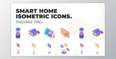 Smart Home – MOGRT Isometric Icons (VideoHive 37500688)