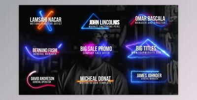 Neon Lower Thirds (Videohive 27773767)