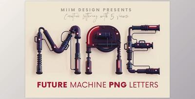 Future Machine – 3D Lettering Creativemarket - 12700913