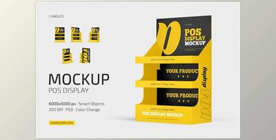 POS Display Mockup Set CreativeMarket - 7083601