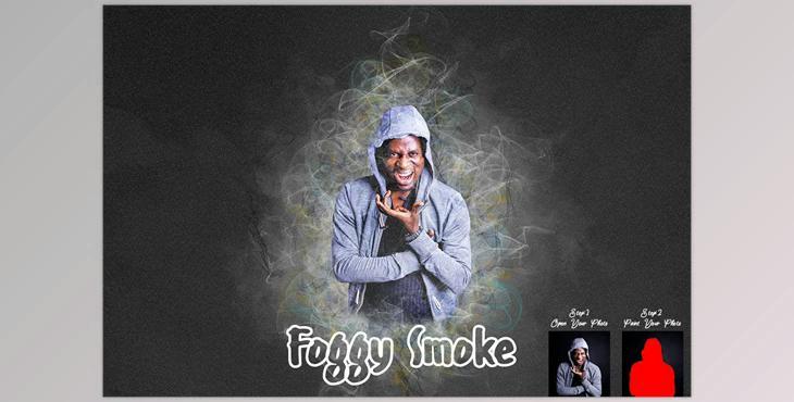 Foggy Smoke Photoshop Action CreativeMarket - 7477665