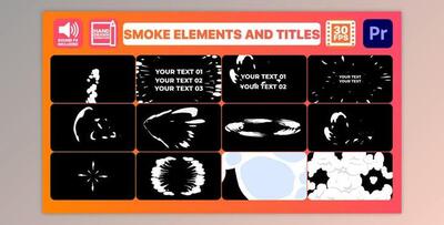 2D Smoke Elements And Titles for Premiere Pro (VideoHive 37472484)