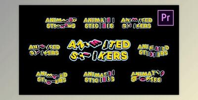 Animated Text Stickers – Premiere Pro (VideoHive 43237954)