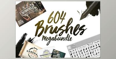 604 Photoshop Brushes Megabundle CreativeMarket-932478 (ABR)