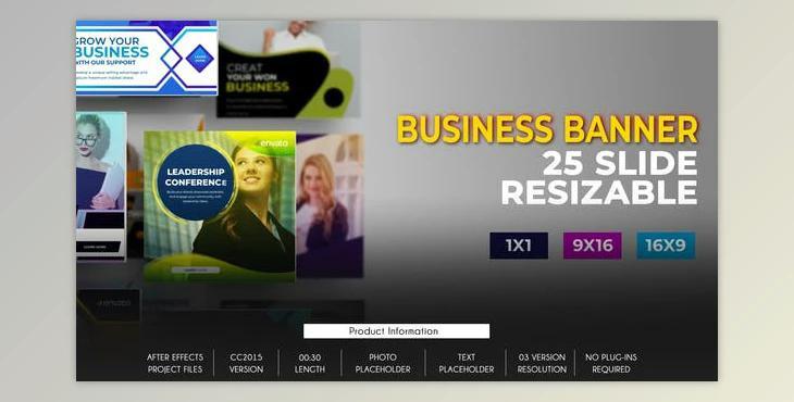 25 Business Banner Ad B80 (Videohive 32651312) - AE Project