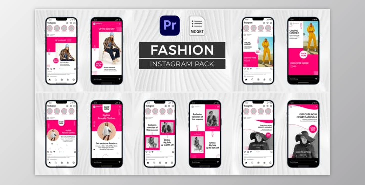 Fashion Instagram Pack for Premiere Pro (VideoHive 37507362)