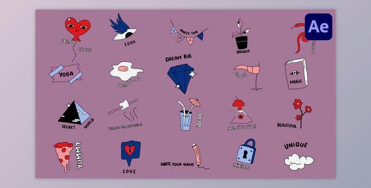 Cartoon Sketch Titles for After Effects (Videohive 45070176) - AE Project