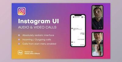 Instagram UI – Audio & Video Calls (Videohive 38700811) - AE Project