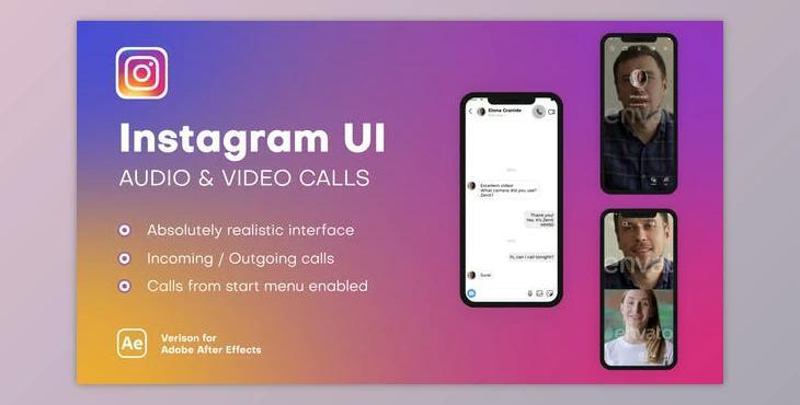 Instagram UI – Audio & Video Calls (Videohive 38700811) - AE Project