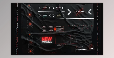 X Stream Package – Overlays, Screens (Videohive 38034627) - AE Project