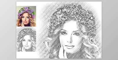 Pencil Sketch Photoshop Action Creative Market – 2690991