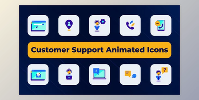 Customer Support Animated Icons (Videohive 50997499) - AE Project
