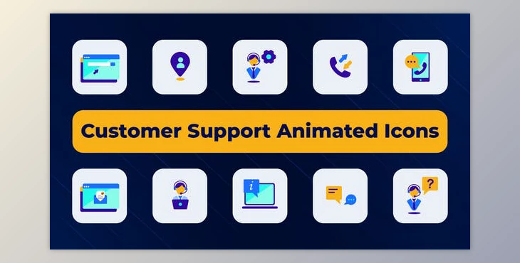 Customer Support Animated Icons (Videohive 50997499) - AE Project