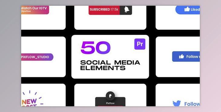 Social Elements for Premiere Pro (Videohive 33391333)