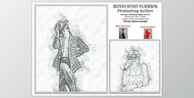 Sketch Drawing Effect PS Action By Studio Retouch
