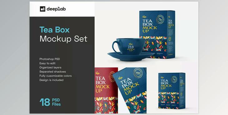 Cookies Box Packaging Mockup Set CreativeMarket - 6985417