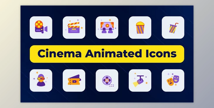 Cinema Animated Icons (Videohive 51013259) - AE Project