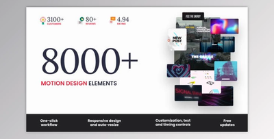 The Bundle – 8000+ Motion Elements V8 (Videohive 24321544) - AE Project