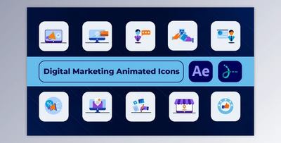 Digital Marketing Animated Icons (Videohive 49999017) - AE Project