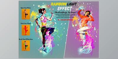 Rainbow Light Effect PS Action CreativeMarket-5940257 (ABR, ATN, PAT)