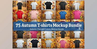 CreativeFabrica - Autumn T-Shirt Mockup Bundle