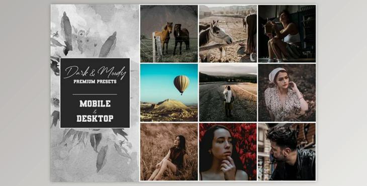 Dark and Moody Premium Presets By Voleshads (xmp, lrtemplate, dng)