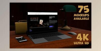 Vintage Laptop and Smartphone Mockups Pack (Videohive 36345634) - AE Project