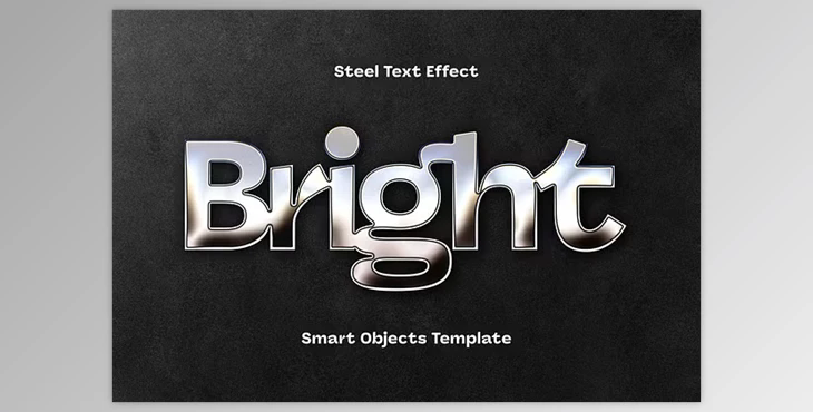 Bright Steel Text Effect - 92526921