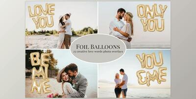 Golden Foil Balloons photo overlays CreativeMarket-5772189 (PNG, JPG)