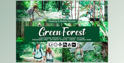 Green Forest Presets CreativeMarket-5689709 (LRTEMPLATE, XMP, DNG, PDF, ATN)