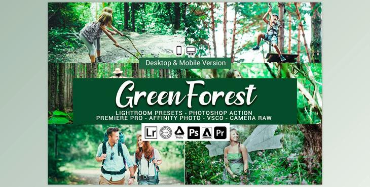 Green Forest Presets CreativeMarket-5689709 (LRTEMPLATE, XMP, DNG, PDF, ATN)