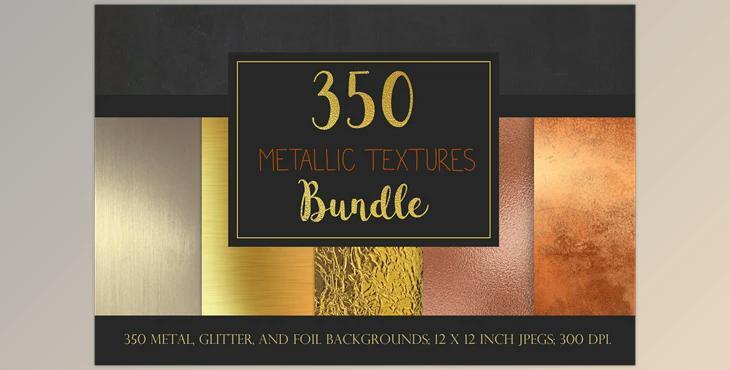 Metallic textures bundle (CreativeMarket 1454573)