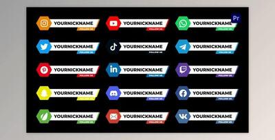Social Media Lower Thirds Premiere Pro (VideoHive 37657352)