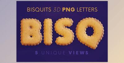 Bisquits – 3D Lettering CreativeMarket - 7535385