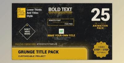 Grunge Title Pack (Videohive 45924910) - AE Project