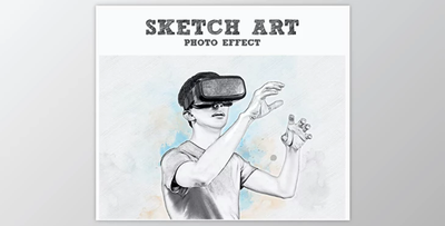 Pencil sketch drawing photoshop effect GraphicRiver - 35374860